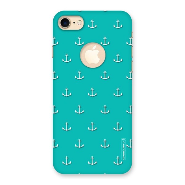 Light Blue Anchor Back Case for iPhone 7 Logo Cut