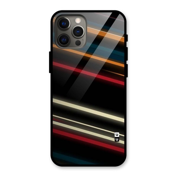 Light Diagonal Stripes Glass Back Case for iPhone 12 Pro Max