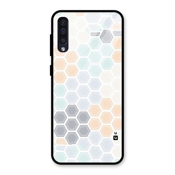 Light Hexagons Glass Back Case for Galaxy A50s