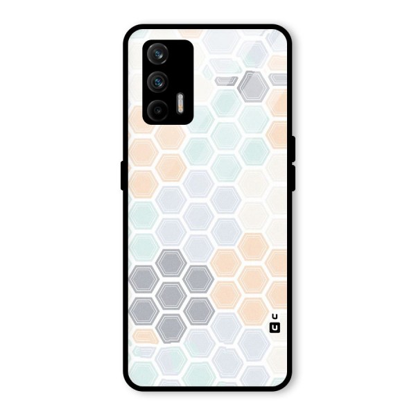 Light Hexagons Glass Back Case for Realme X7 Max