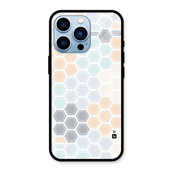 Light Hexagons Glass Back Case for iPhone 13 Pro