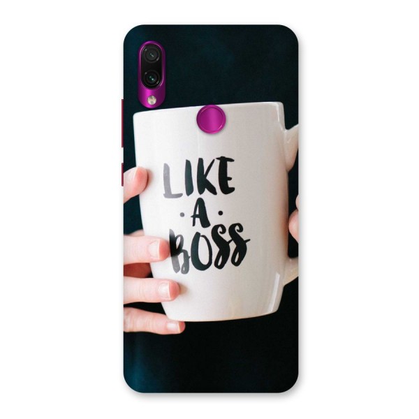 Like a Boss Back Case for Redmi Note 7 Pro