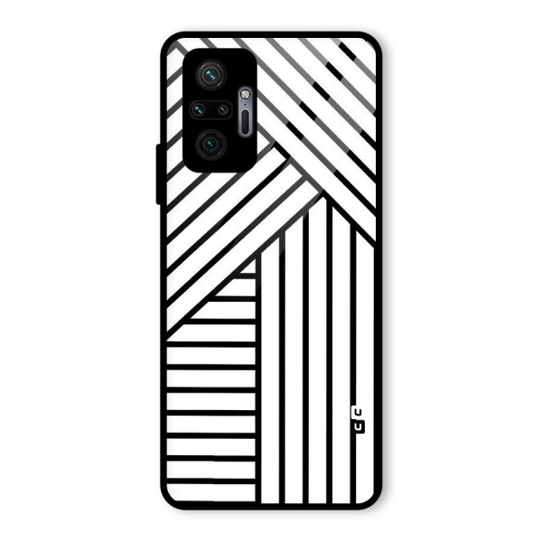 Lines Pattern Stripes Glass Back Case for Redmi Note 10 Pro