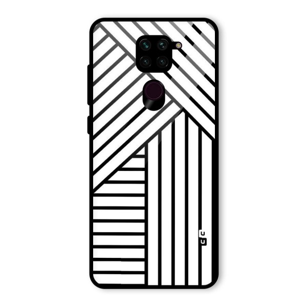 Lines Pattern Stripes Glass Back Case for Redmi Note 9