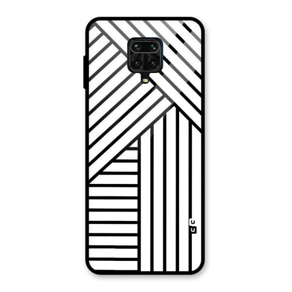 Lines Pattern Stripes Glass Back Case for Redmi Note 9 Pro Max