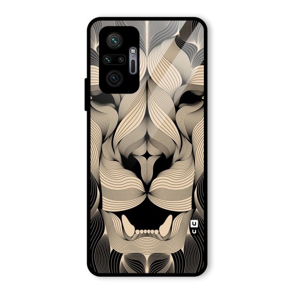 Lion Shape Design Glass Back Case for Redmi Note 10 Pro Max