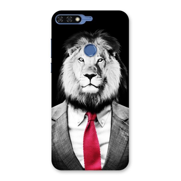 Lion with Red Tie Back Case for Honor 7C