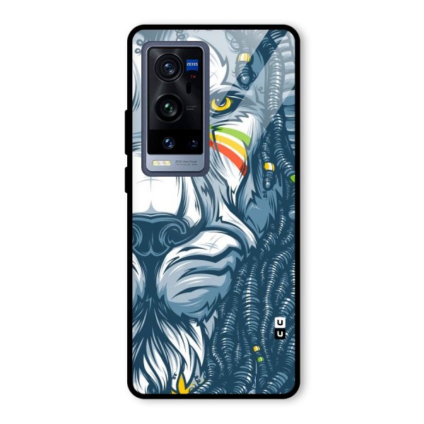Lionic Face Glass Back Case for Vivo X60 Pro Plus