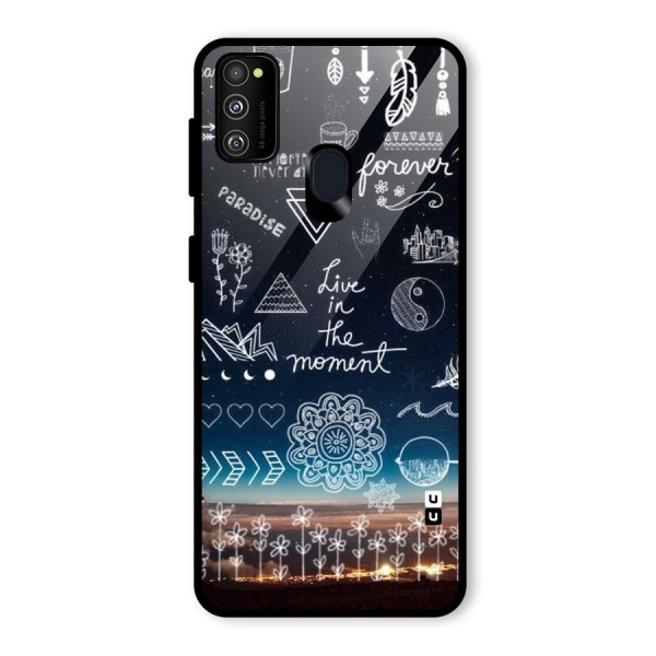 Live In The Moment Glass Back Case for Galaxy M30s