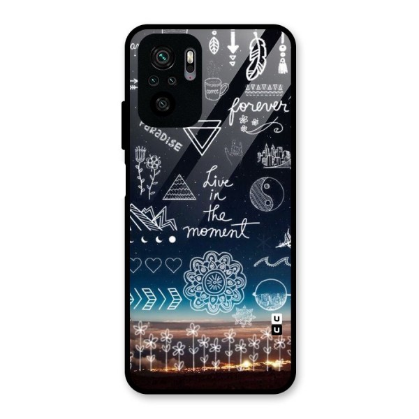 Live In The Moment Glass Back Case for Redmi Note 10