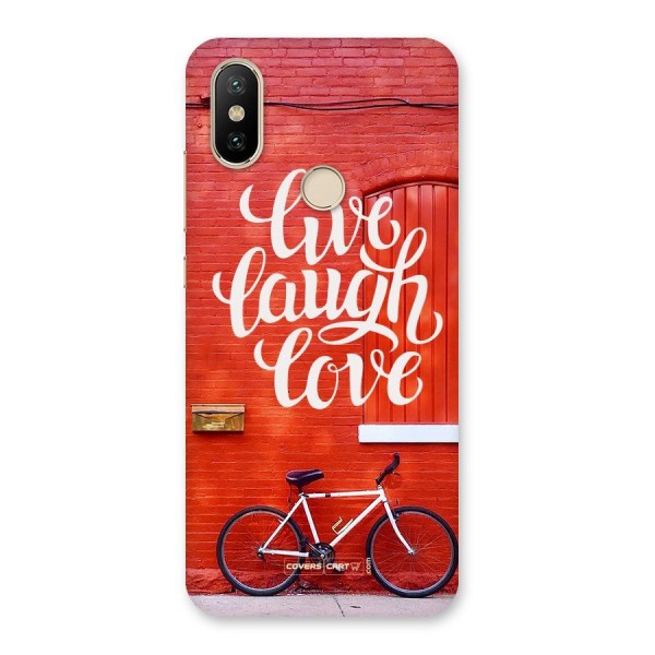 Live Laugh Love Back Case for Mi A2