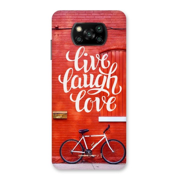 Live Laugh Love Back Case for Poco X3