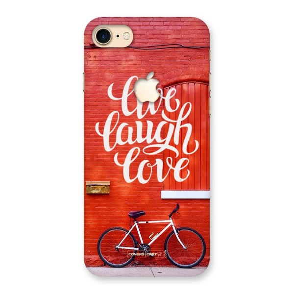 Live Laugh Love Back Case for iPhone 7 Apple Cut