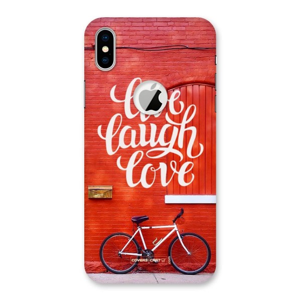 Live Laugh Love Back Case for iPhone XS Logo Cut