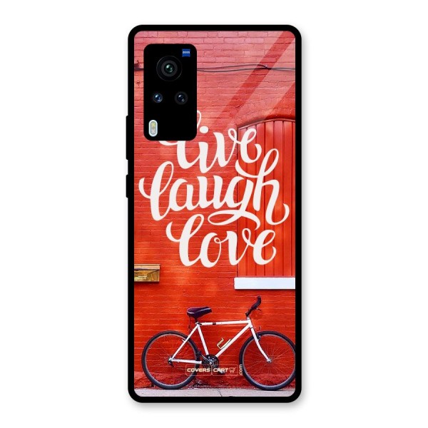 Live Laugh Love Glass Back Case for Vivo X60 Pro