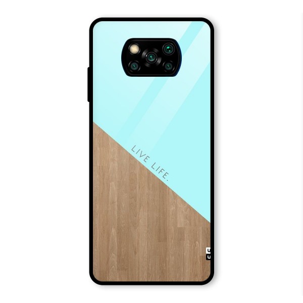 Live Life Glass Back Case for Poco X3 Pro
