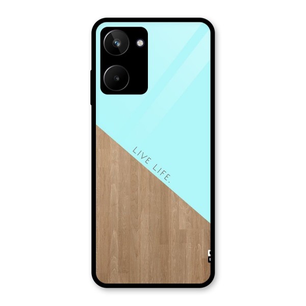 Live Life Glass Back Case for Realme 10