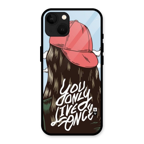 Live Once Glass Back Case for iPhone 13