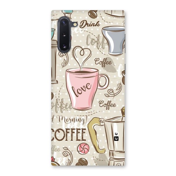 Love Coffee Design Back Case for Galaxy Note 10