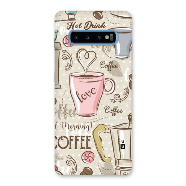 Love Coffee Design Back Case for Galaxy S10 Plus