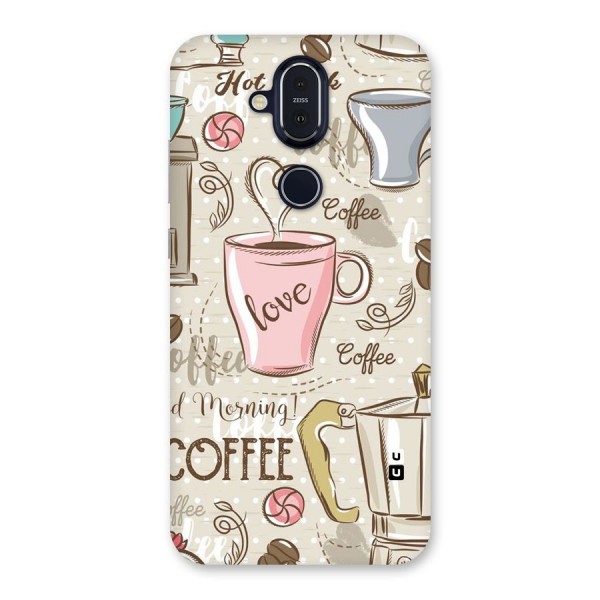 Love Coffee Design Back Case for Nokia 8.1