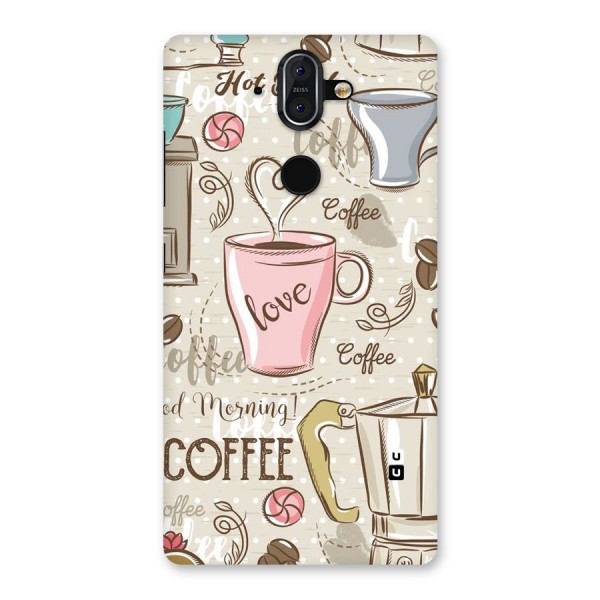 Love Coffee Design Back Case for Nokia 8 Sirocco