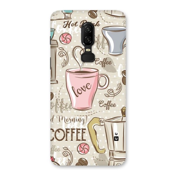 Love Coffee Design Back Case for OnePlus 6