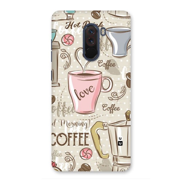 Love Coffee Design Back Case for Poco F1