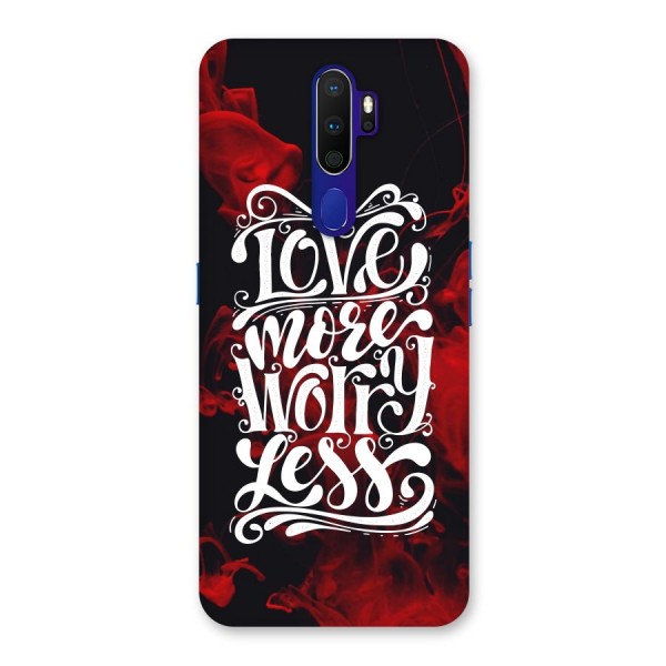 Love More Worry Less Back Case for Oppo A9 (2020)