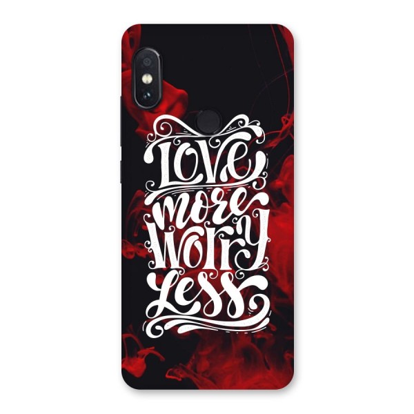Love More Worry Less Back Case for Redmi Note 5 Pro
