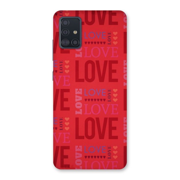 Love Pattern Back Case for Galaxy A51