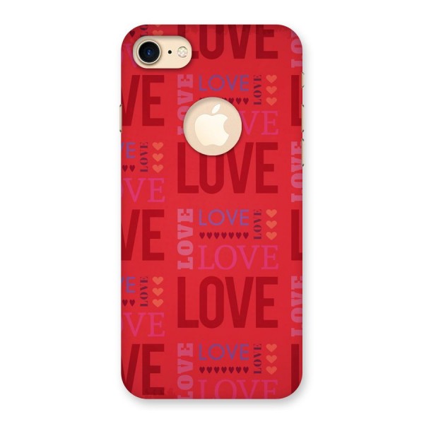 Love Pattern Back Case for iPhone 7 Logo Cut