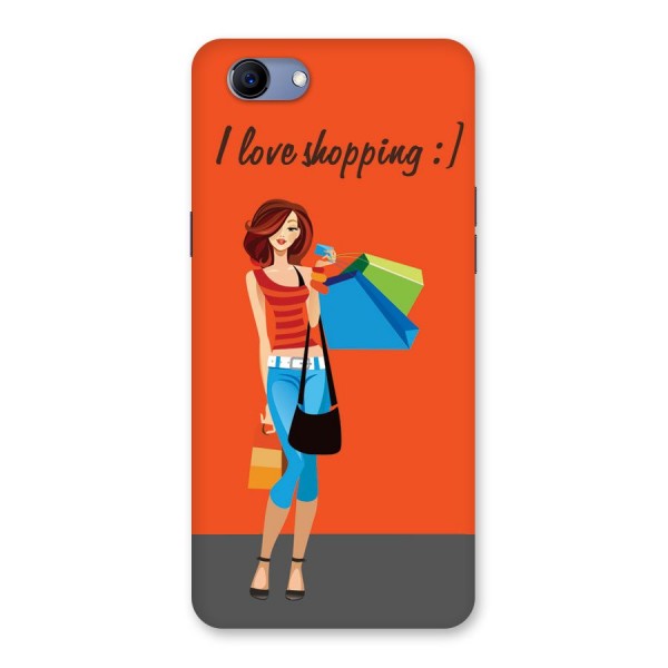 Love Shopping Classy Girl Back Case for Oppo Realme 1