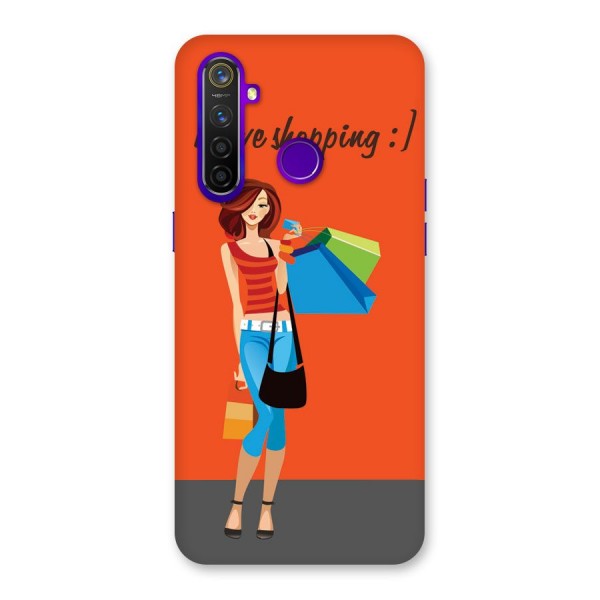 Love Shopping Classy Girl Back Case for Realme 5 Pro