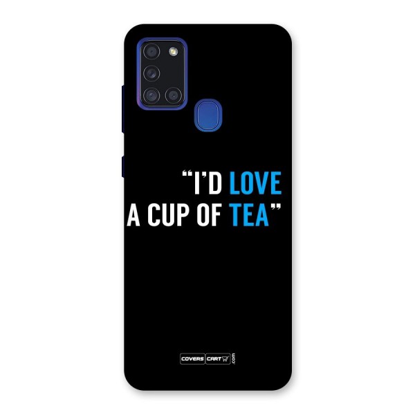 Love Tea Back Case for Galaxy A21s