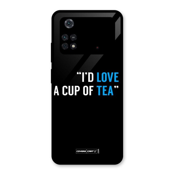 Love Tea Glass Back Case for Poco M4 Pro 4G