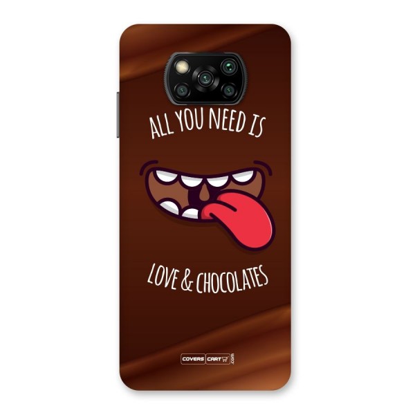 Love and Chocolates Back Case for Poco X3