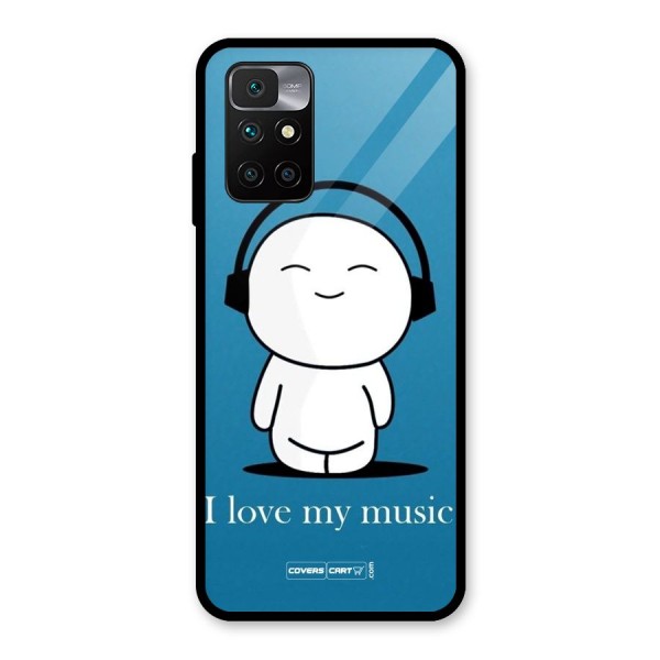Love for Music Glass Back Case for Redmi 10 Prime