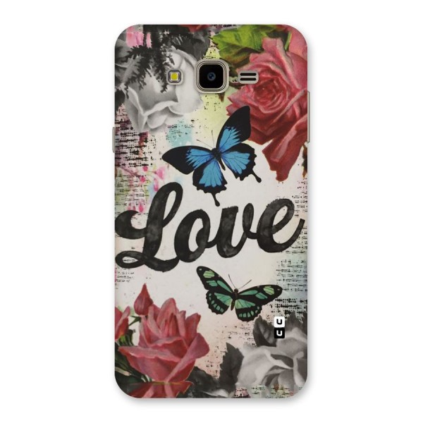 Lovely Butterfly Love Back Case for Galaxy J7 Nxt