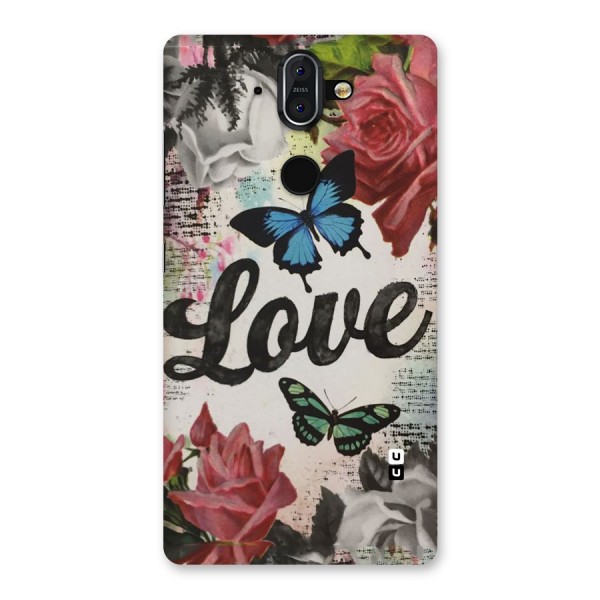 Lovely Butterfly Love Back Case for Nokia 8 Sirocco