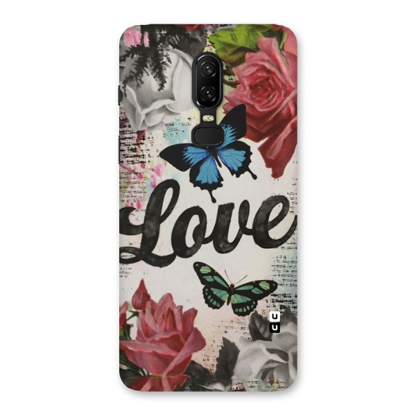 Lovely Butterfly Love Back Case for OnePlus 6