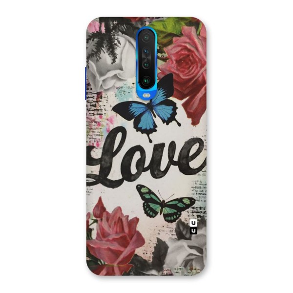 Lovely Butterfly Love Back Case for Poco X2