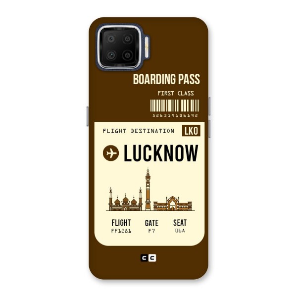 Lucknow Boarding Pass Back Case for Oppo F17