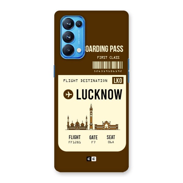 Lucknow Boarding Pass Back Case for Oppo Reno5 Pro 5G