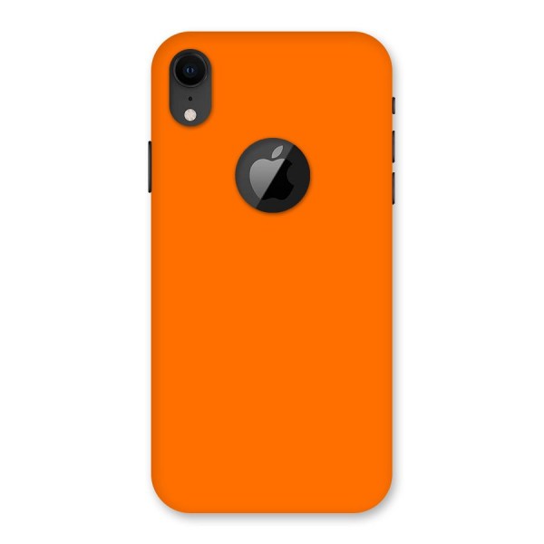 Mac Orange Back Case for iPhone XR Logo Cut
