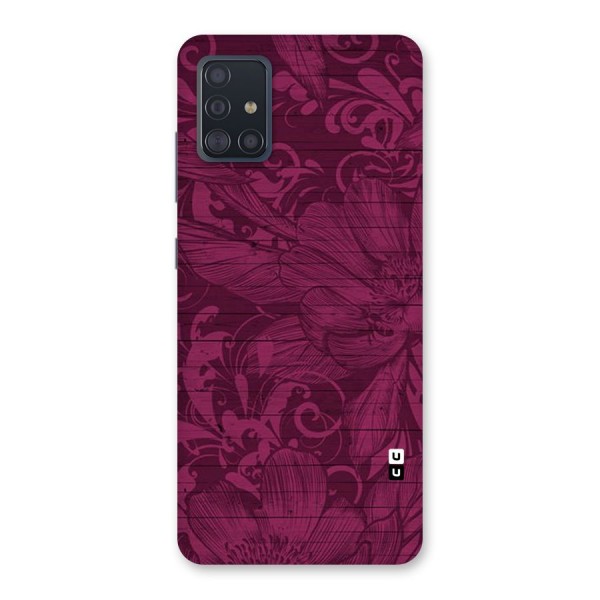 Magenta Floral Pattern Back Case for Galaxy A51