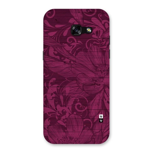 Magenta Floral Pattern Back Case for Galaxy A5 2017