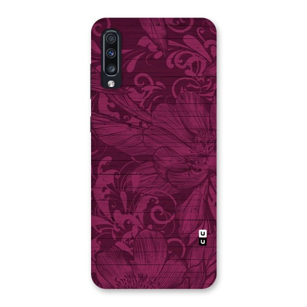 Magenta Floral Pattern Back Case for Galaxy A70s
