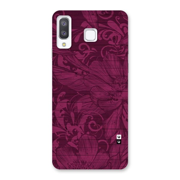 Magenta Floral Pattern Back Case for Galaxy A8 Star