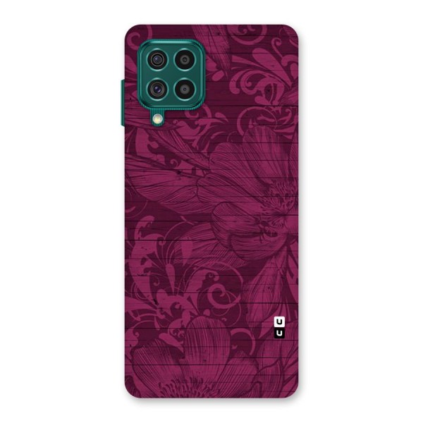 Magenta Floral Pattern Back Case for Galaxy F62